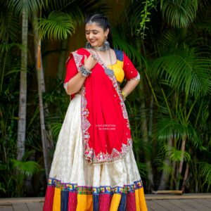 royal crimson hand embroidered bridal lehenga