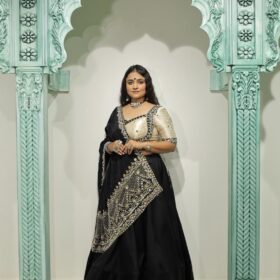 classic vermilion sweetheart bridal lehenga