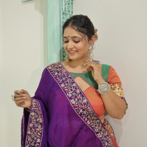 royal red bridal embroidered lehenga choli with dupatta