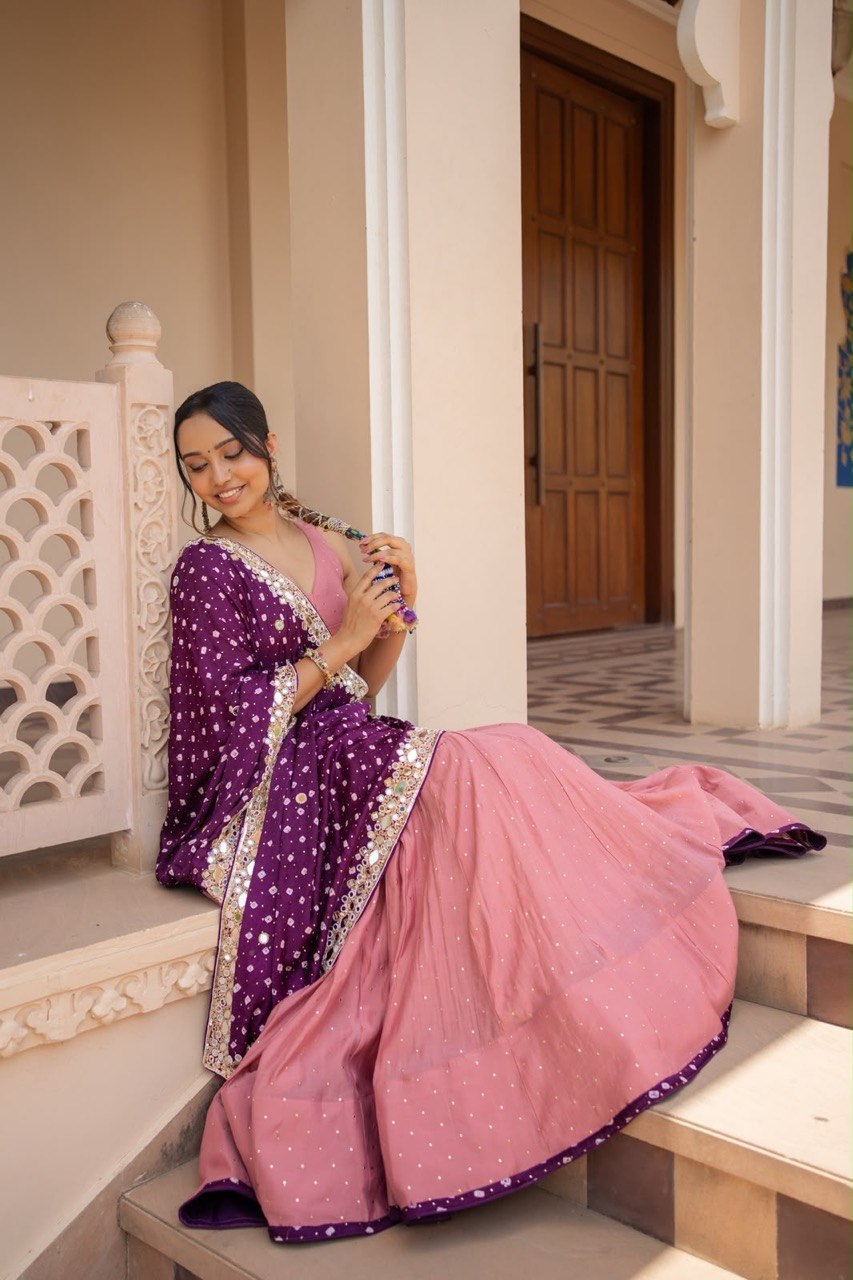 Mal Chanderi Handcrafted Chaniya Choli