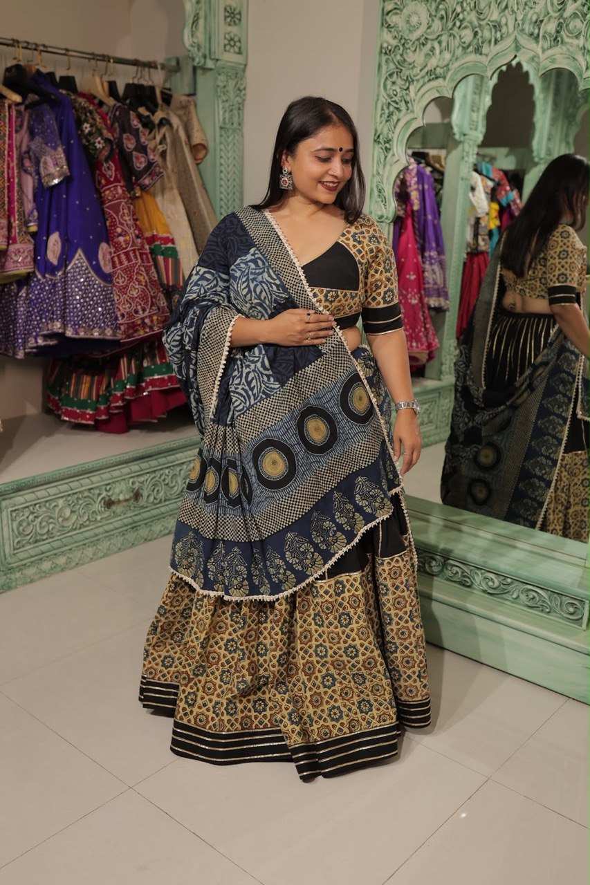 Indigo Heritage Lehenga