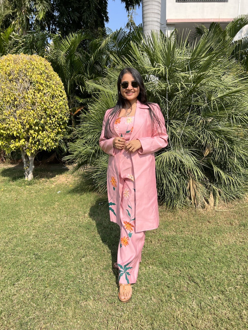 Rosé Blossom Indo-Western Set