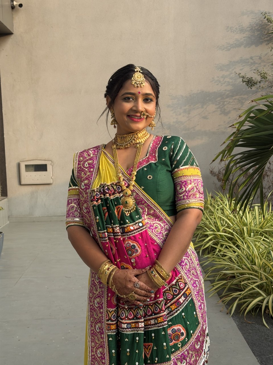 Kesariya Bandhani Saree